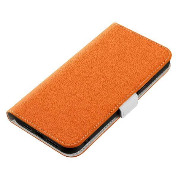 Samsung Galaxy A34 (5G) Litchi Læder Cover m. Ståfunktion - Orange For Sale