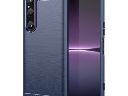 Sony Xperia 1 V Brushed Carbon Cover - Blå Online Sale