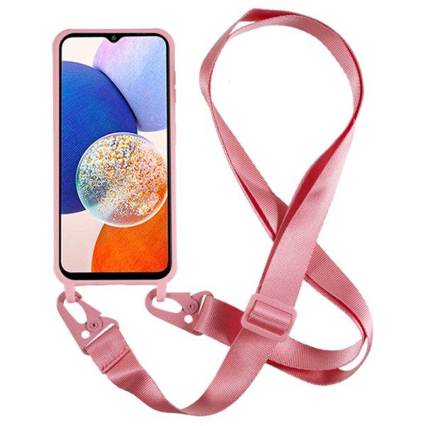 Samsung Galaxy A14   A14 (5G) Fleksibel Plastik Cover m.  Strop - Pink Online Hot Sale