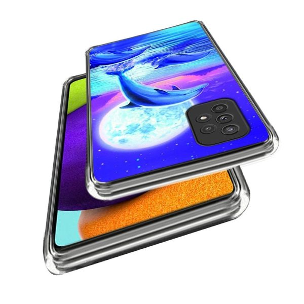 Samsung Galaxy A23   A23 (5G) Fleksibelt Plastik Cover Gennemsigtig m. Print - Delfiner Discount