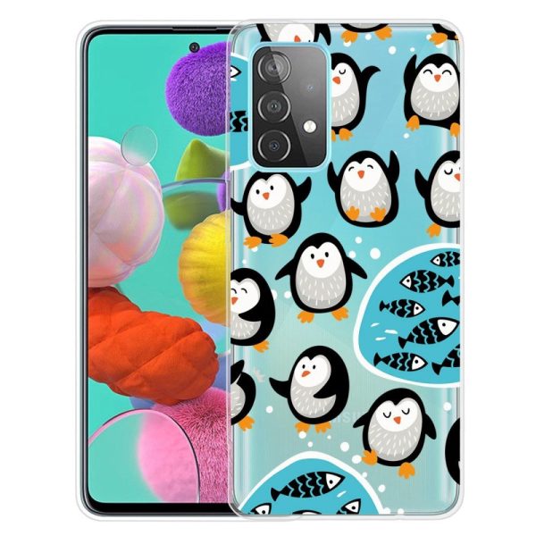 Samsung Galaxy A23   A23 (5G) Fleksibelt Plastik Cover Gennemsigtig m. Print- Pingvin Discount