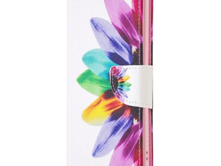 Motorola Moto G13   G23   G53 Læder Cover m. Pung & Print - Solsikke Fashion