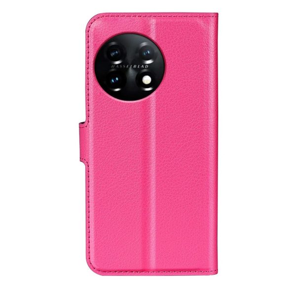 OnePlus 11 Litchi Læder Cover m. Pung - Pink Online Hot Sale