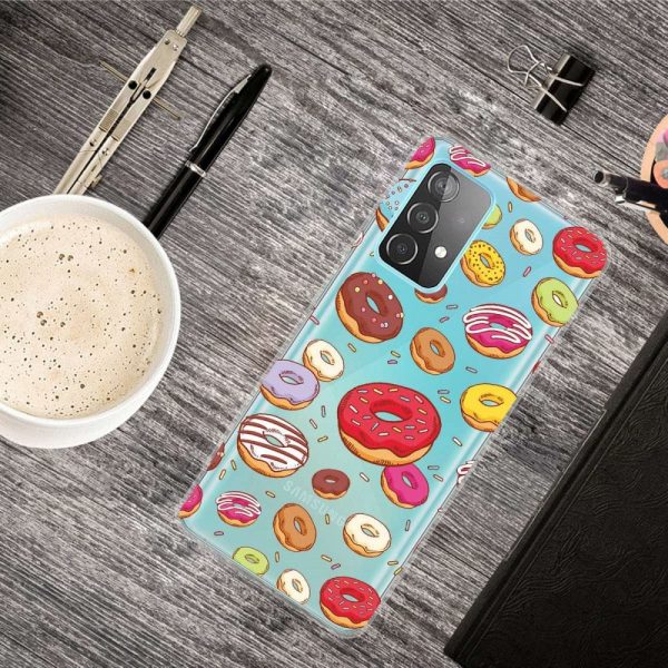 Samsung Galaxy A23   A23 (5G) Fleksibelt Plastik Cover Gennemsigtig m. Print- Donut Hot on Sale