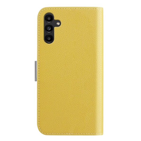 Samsung Galaxy A54 (5G) Litchi Læder Cover m. Ståfunktion - Gul Supply