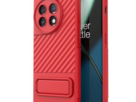 OnePlus 11 Rugged Plastik Cover m. Kickstand - Rød on Sale