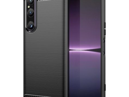 Sony Xperia 1 V Brushed Carbon Cover - Sort For Cheap