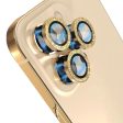 iPhone 13 Pro   13 Pro Max Kamera Glasbeskyttelse m. Rhinsten - Guld For Sale