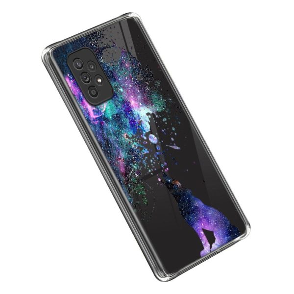 Samsung Galaxy A23   A23 (5G) Fleksibelt Gennemsigtigt Cover m. Print - Ulv Cheap