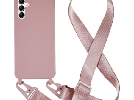 Samsung Galaxy A14   A14 (5G) Fleksibel Plastik Cover m.  Strop - Lyserød For Cheap