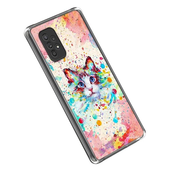 Samsung Galaxy A23   A23 (5G) Fleksibelt Plastik Cover Gennemsigtig m. Print- Sød Kat Online Hot Sale