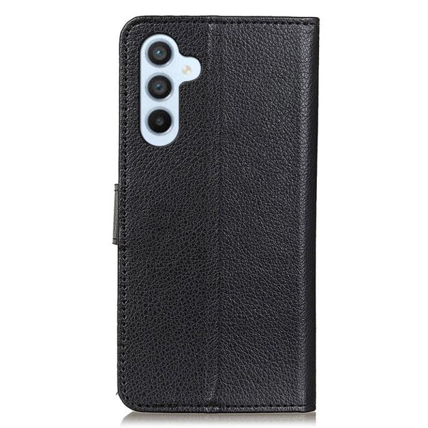 Samsung Galaxy A24 Litchi Læder Cover m. Pung - Sort Online Sale