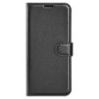 Sony Xperia 1 V Litchi Læder Cover m. Pung - Sort on Sale