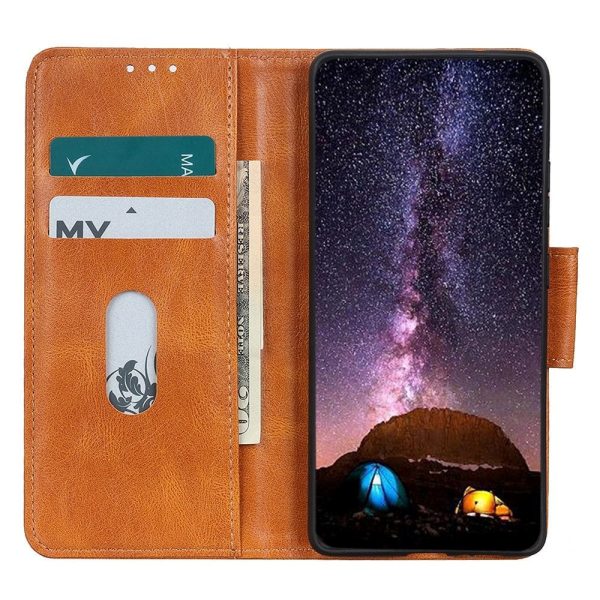 Xiaomi Redmi Note 12 (4G) Læder Cover m. Pung & Ståfunktion - Brun on Sale