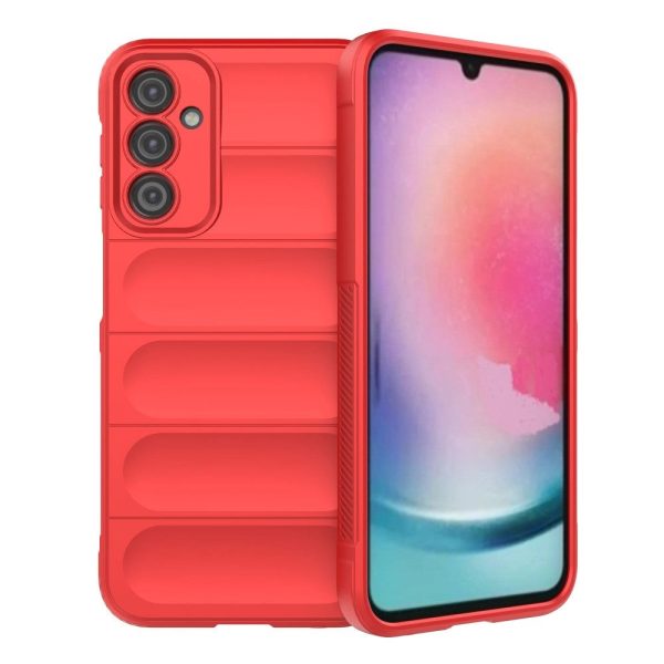 Samsung Galaxy A24 Fleksibelt Plastik Cover - Rød Online Sale