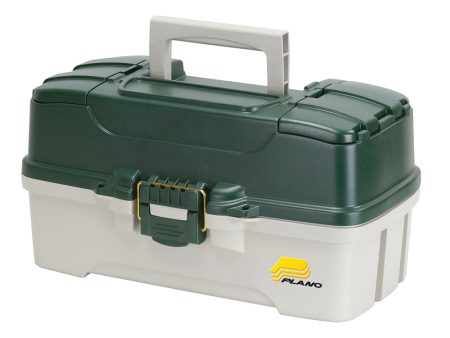 Plano 3-Tray Tackle Box w Duel Top Access - Dark Green Metallic Off White [620306] Online Hot Sale