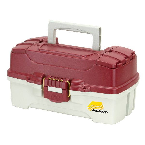 Plano 1-Tray Tackle Box w Duel Top Access - Red Metallic Off White [620106] For Discount