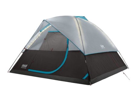 Coleman OneSource Rechargeable 4-Person Camping Dome Tent w Airflow System  LED Lighting [2000035457] Online