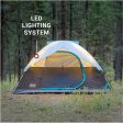 Coleman OneSource Rechargeable 4-Person Camping Dome Tent w Airflow System  LED Lighting [2000035457] Online