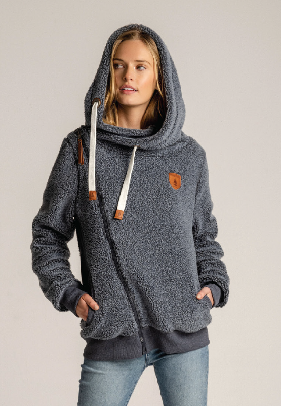 Bliss Sherpa Denim Hoodie on Sale