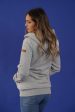 Thalia Light Heather Grey Zip Hoodie For Cheap