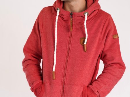 Zeus Crimson Zip Hoodie on Sale