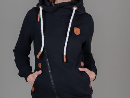 Athena Black Full-Zip Hoodie Discount