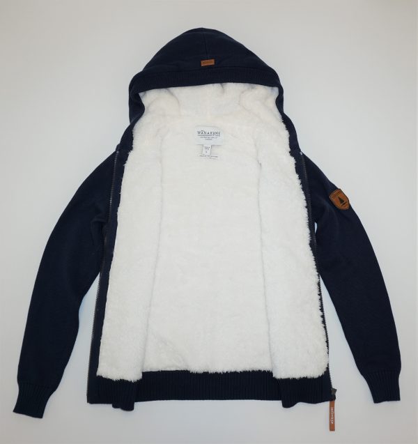 Luna Navy Zip Hoodie For Sale