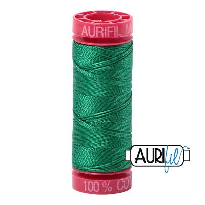 Aurifil 12wt Cotton Thread - 54 yards - 2870 Green Hot on Sale