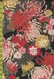 Japanese - Cosmo Chrysanthemums & Peonies - Shantung Dobby Weave - AP32703-1E - Gray - 1 Yard - Piece 2 Hot on Sale