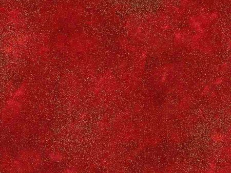 *Blender - Timeless Treasures - Shimmer - Red & Gold Metallic - Last 2 1 8 Yards For Sale