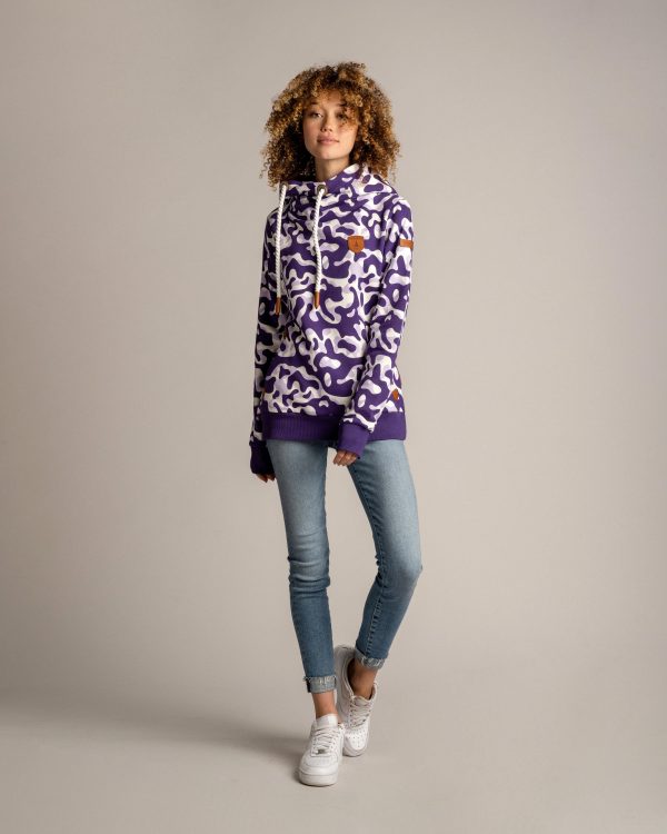 Roxanne Grape Camo Hoodie For Sale