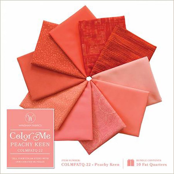 Fat Quarter Color Pack - COLOR ME - PEACHY KEEN - 10 Fat Quarter Bundle For Sale