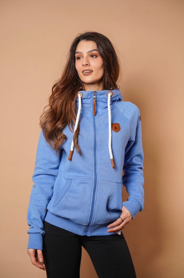 Hera Cobalt Full-Zip Hoodie For Discount