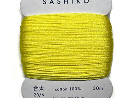 Sashiko Thread - Daruma - Medium  Regular Weight - 30m - # 203 Lemon Yellow Discount