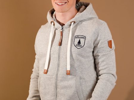 Wyatt Light Heather Grey Zip Hoodie For Discount