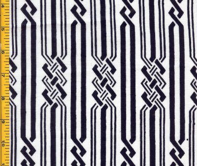 Yukata Fabric - 064 - Diamond Columns - White Sale