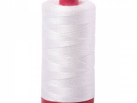 Aurifil 12wt Cotton Thread - 356 yards - 2021 Natural White Sale