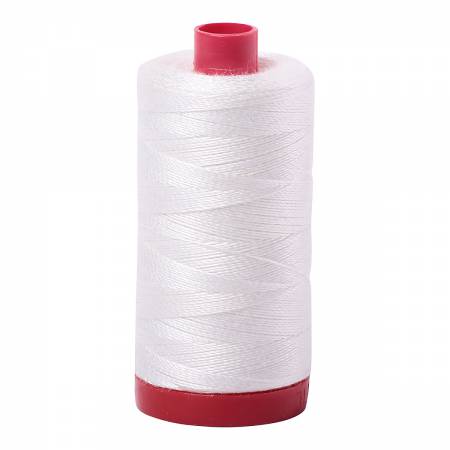 Aurifil 12wt Cotton Thread - 356 yards - 2021 Natural White Sale