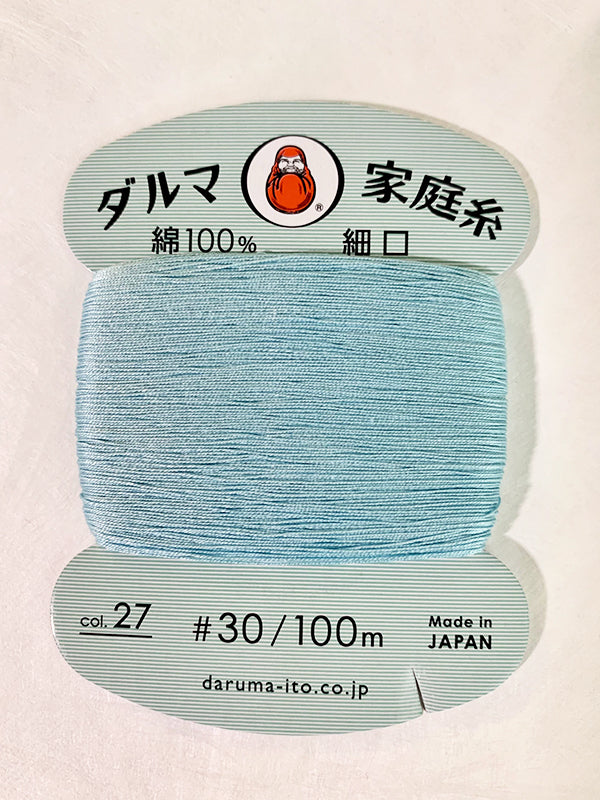 Daruma Hand Sewing Thread - 30wt Hand Sewing Thread - # 27 Baby Blue Cheap