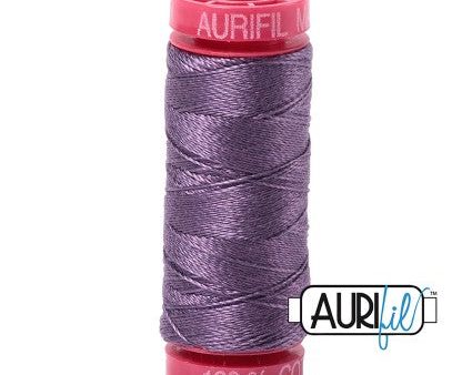 Aurifil 12wt Cotton Thread - 54 yards - 6735 Plumtastic For Discount