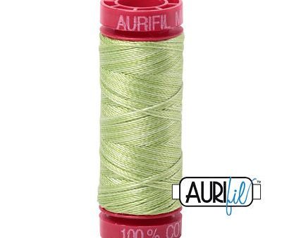 Aurifil 12wt Cotton Thread - 54 yards - 3320 Spring Green Variegated Fashion