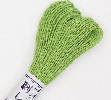 Sashiko Thread - Olympus 20m - Solid Color - # 06 Lime Green on Sale