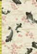 Japanese - KOKKA Todoroki Koi & Cherry Blossoms - Dobby Weave - YGA-49110-A17 -Beige Online Hot Sale