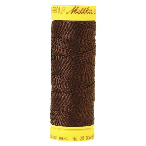 Mettler Cotton Sewing Thread - 28wt - 1002 Dark Brown Online now