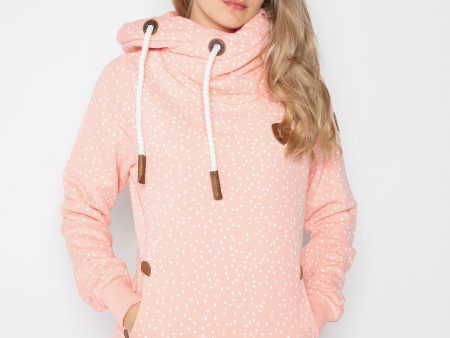 Artemis Minidots Peach White Hoodie Online now