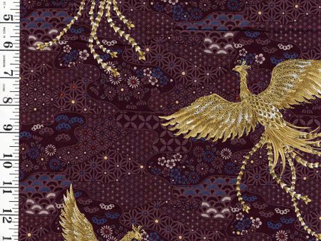 *Japanese - Cosmo Golden Phoenix, Flowers & Japanese Motifs- SP3700-3C - Plum Online