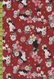 *Japanese Novelty - Cosmo Tuxedo Cats & Floating Plum Blossoms - AP31908-2C - Red - Last 2 Yards Online Hot Sale