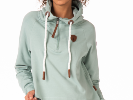 Leelee Lux Green Bay Half-Zip Hoodie Discount