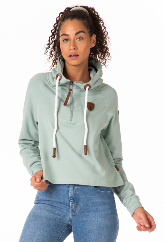 Leelee Lux Green Bay Half-Zip Hoodie Discount